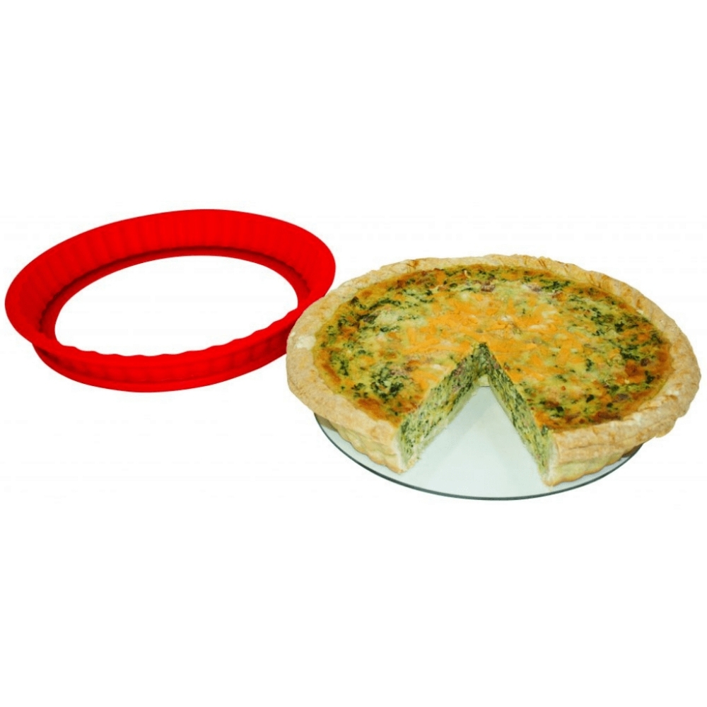 10″ DoughEZ® Silicone Glass Bottom Pie Pan (Set of 2) - Picture 4 of 10